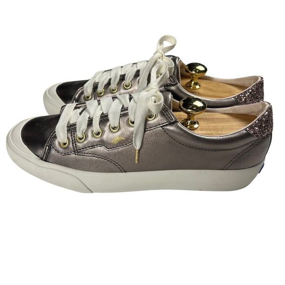 Keds Kate Spade Crew Kick 75 Shimmer Leather Sneakers WH65390 NEW Size 10M - Picture 2 of 12